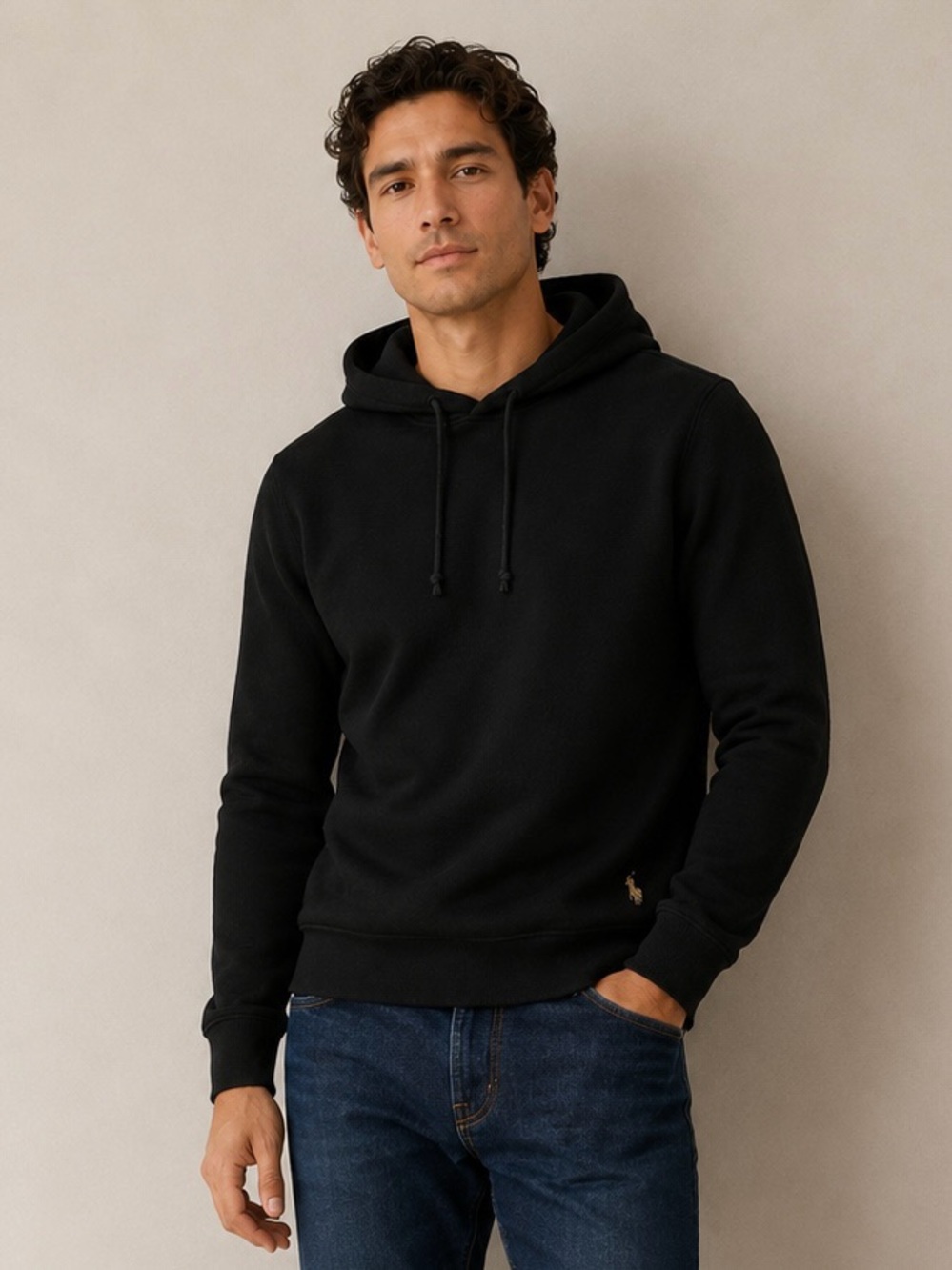 U.S. Polo Assn. Men’s Black Fleece Hoodie | Size Large